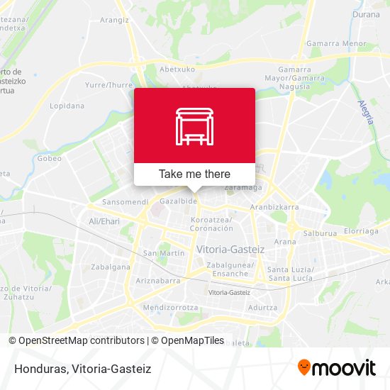 How to get to Honduras in Vitoria-Gasteiz by Bus or Light Rail?