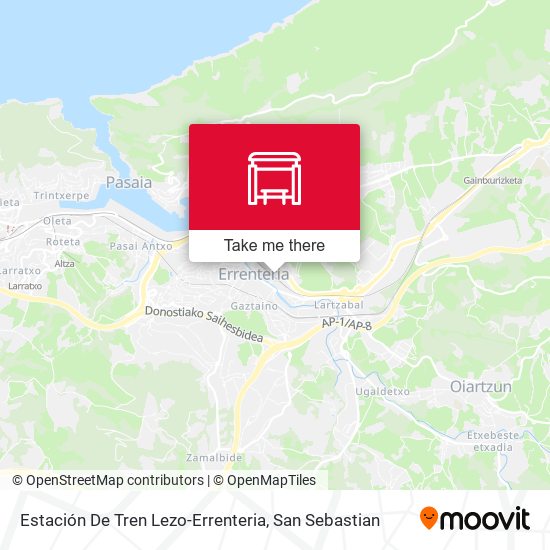 mapa Estación De Tren Lezo-Errenteria