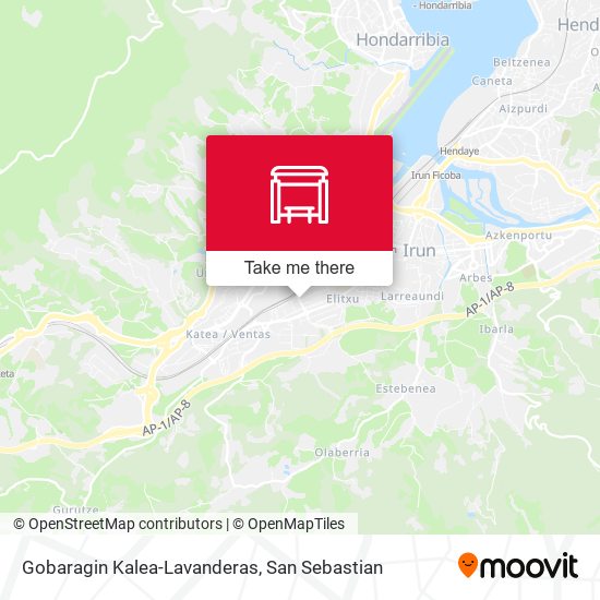 Gobaragin Kalea-Lavanderas map