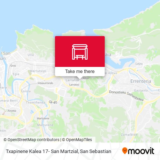 mapa Txapinene Kalea 17- San Martzial