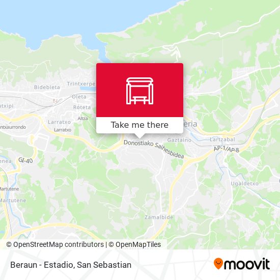 mapa Beraun - Estadio