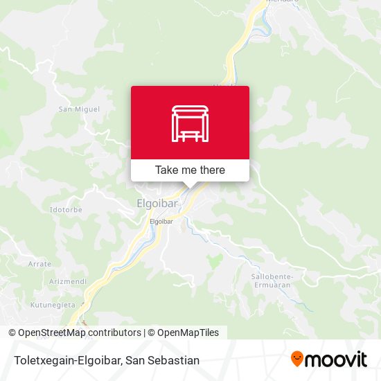 Toletxegain-Elgoibar map