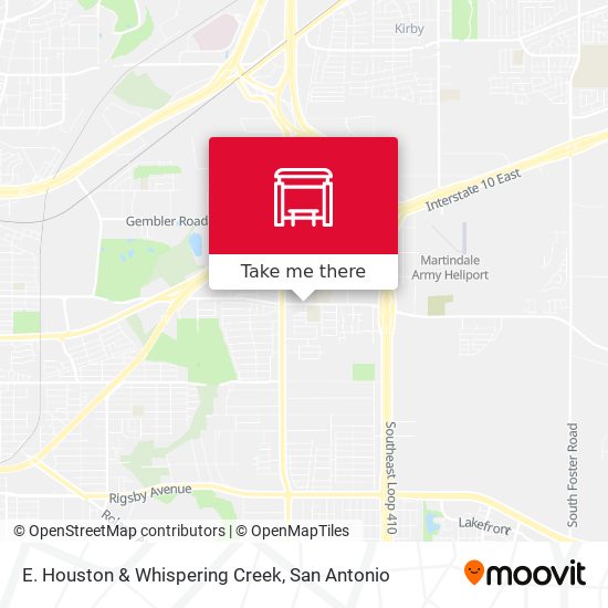 E. Houston & Whispering Creek map