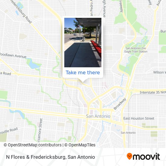 N Flores & Fredericksburg map