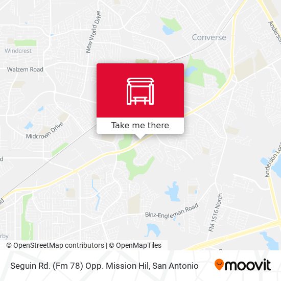 Seguin Rd. (Fm 78) Opp. Mission Hil map