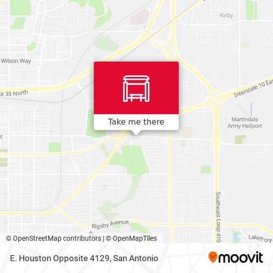Mapa de E. Houston Opposite 4129