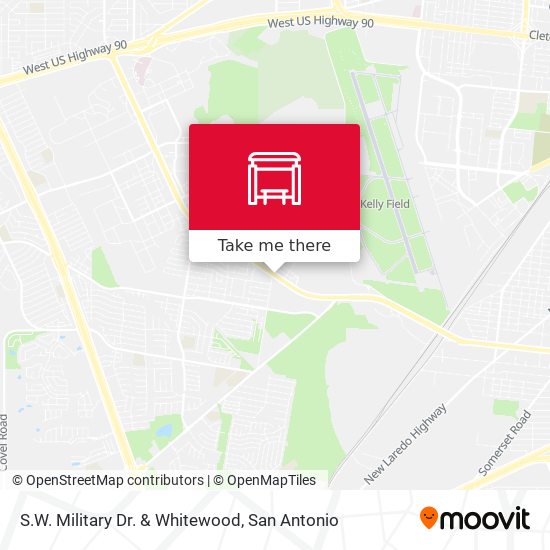S.W. Military Dr. & Whitewood map