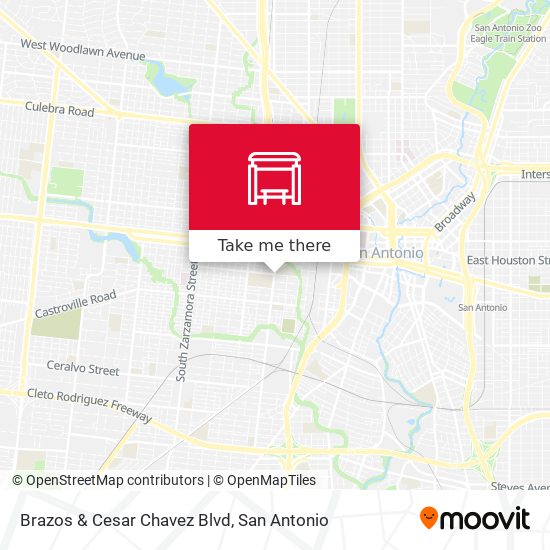 Brazos & Cesar Chavez Blvd map