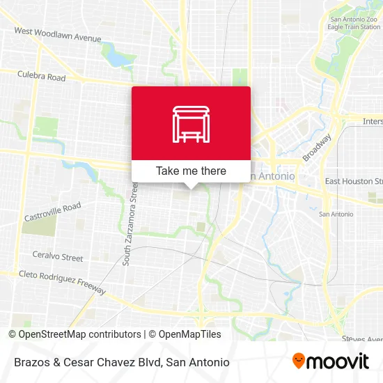 Brazos & Cesar Chavez Blvd map