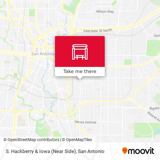 S. Hackberry & Iowa (Near Side) map