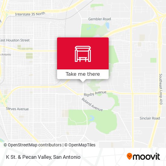K St. & Pecan Valley map