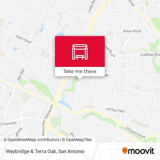 Weybridge & Terra Oak map