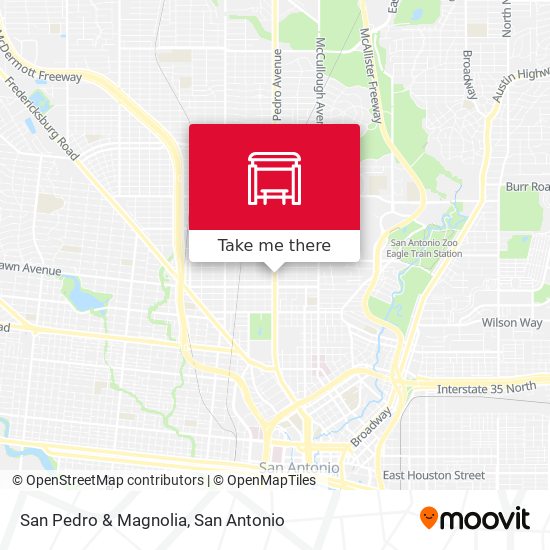 San Pedro & Magnolia map