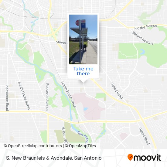 S. New Braunfels & Avondale map
