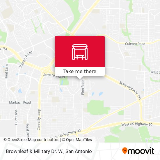 Brownleaf & Military Dr. W. map