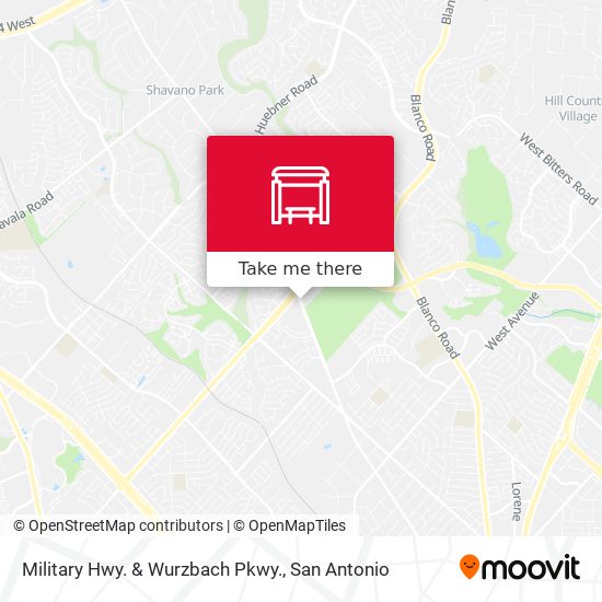 Mapa de Military Hwy. & Wurzbach Pkwy.