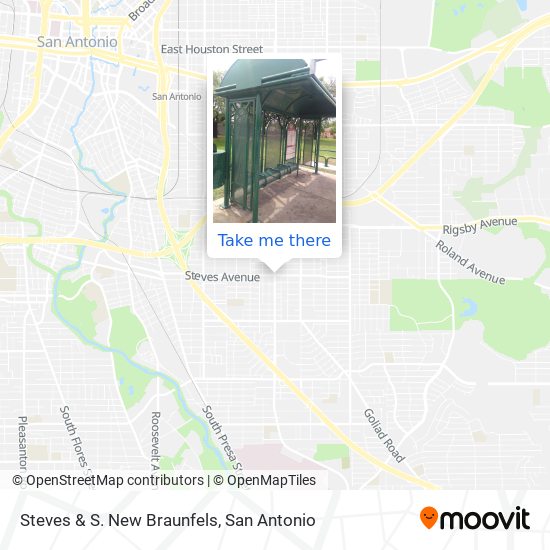 Steves & S. New Braunfels map