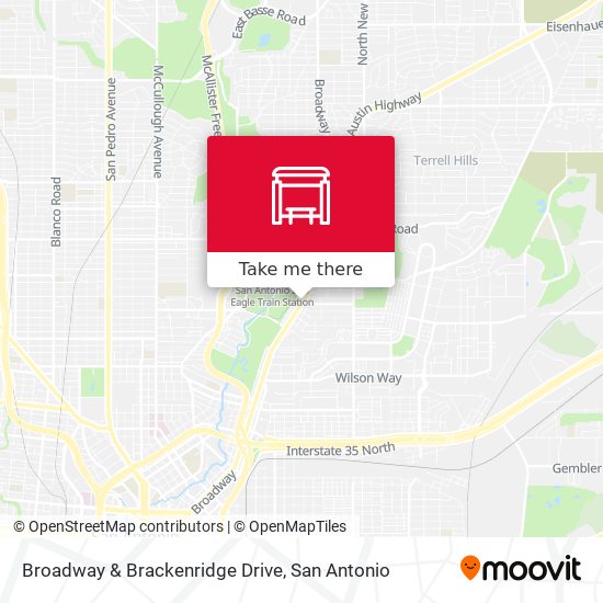 Broadway & Brackenridge Drive map