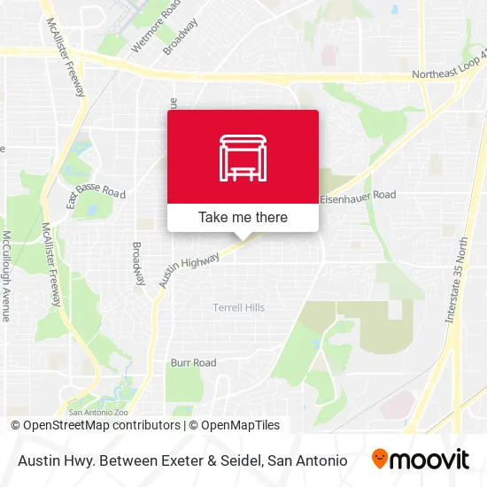 Mapa de Austin Hwy. Between Exeter & Seidel