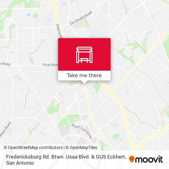 Mapa de Fredericksburg Rd. Btwn. Usaa Blvd. & GUS Eckhert