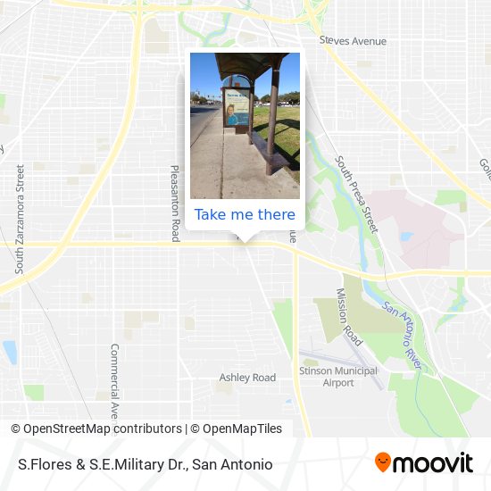 S.Flores & S.E.Military Dr. map