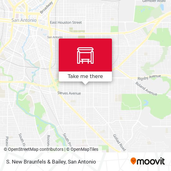 S. New Braunfels & Bailey map