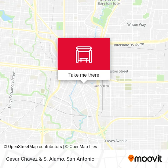 Cesar Chavez & S. Alamo map