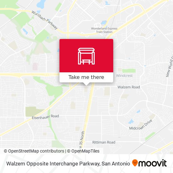 Mapa de Walzem Opposite Interchange Parkway