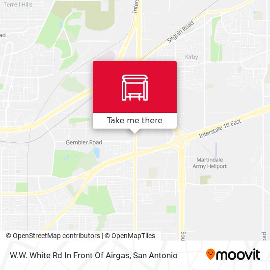 W.W. White Rd In Front Of Airgas map