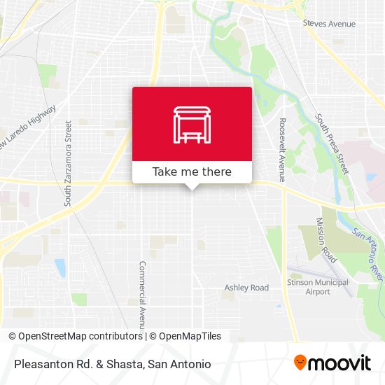 Pleasanton Rd. & Shasta map