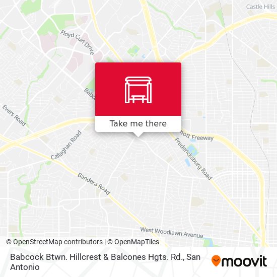 Babcock Btwn. Hillcrest & Balcones Hgts. Rd. map