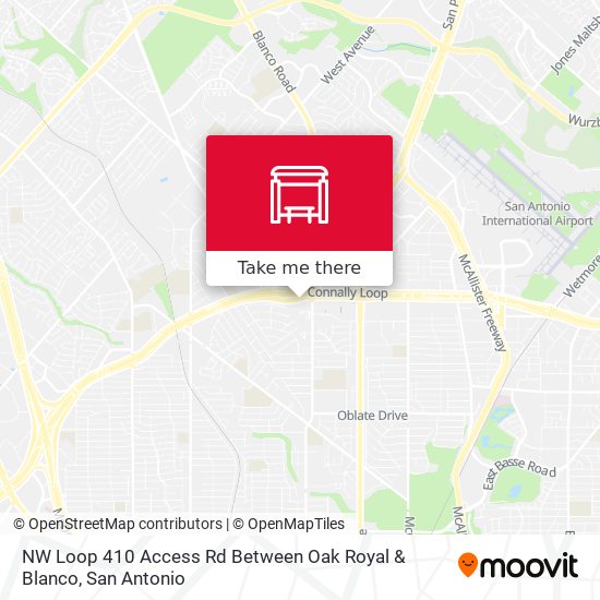 NW Loop 410 Access Rd Between Oak Royal & Blanco map