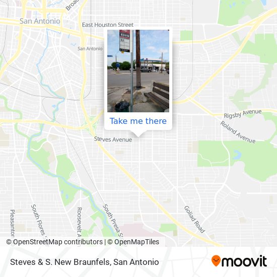 Steves & S. New Braunfels map