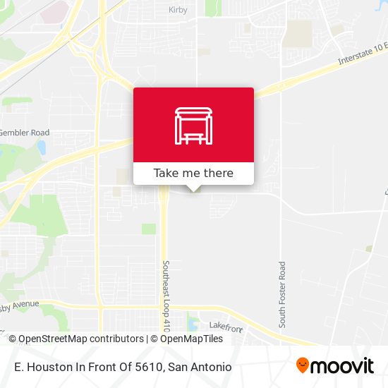 Mapa de E. Houston In Front Of 5610