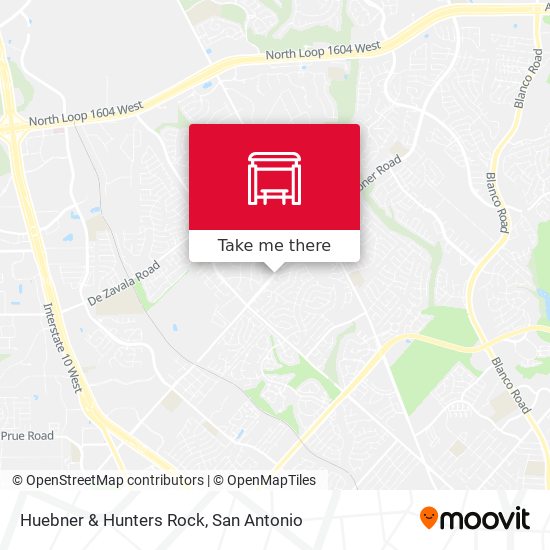 Huebner & Hunters Rock map