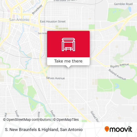 Mapa de S. New Braunfels & Highland