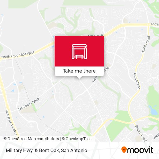 Military Hwy. & Bent Oak map