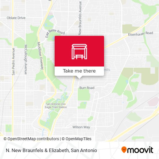 Mapa de N. New Braunfels & Elizabeth