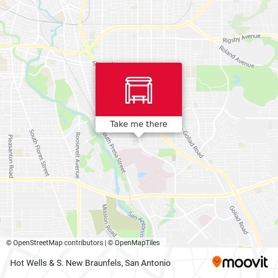 Mapa de Hot Wells & S. New Braunfels