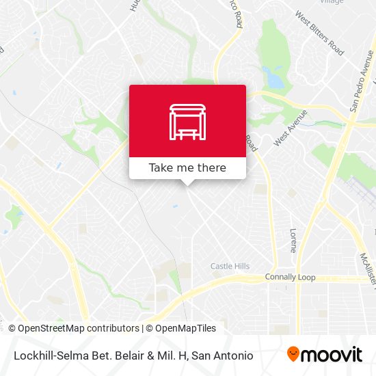 Lockhill-Selma Bet. Belair & Mil. H map