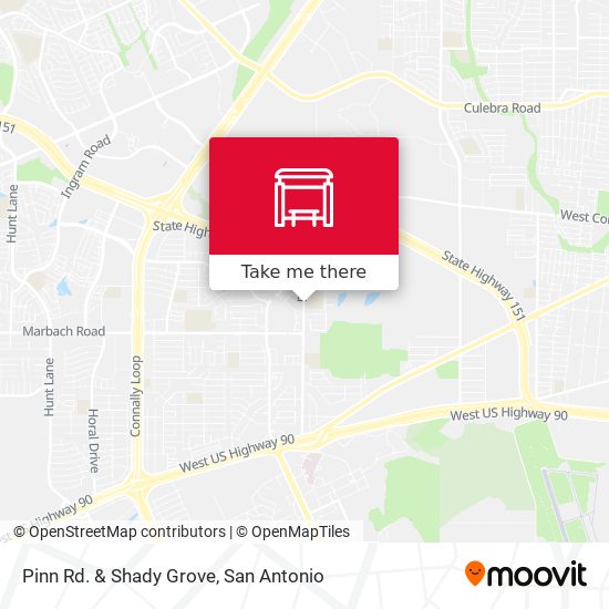 Pinn Rd. & Shady Grove map