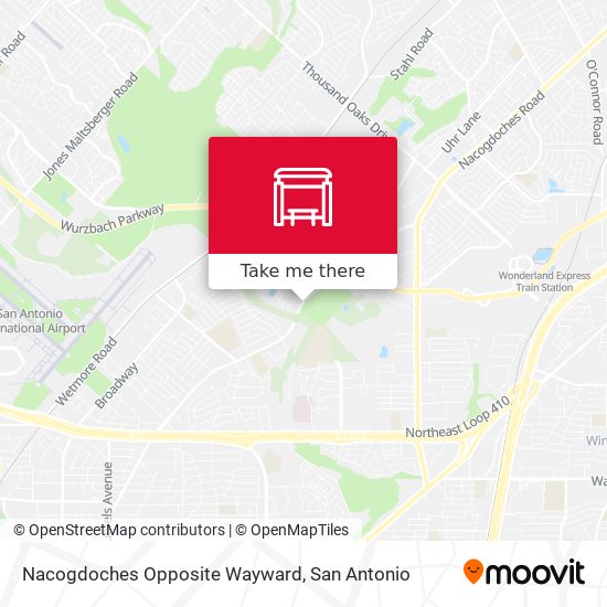Nacogdoches Opposite Wayward map