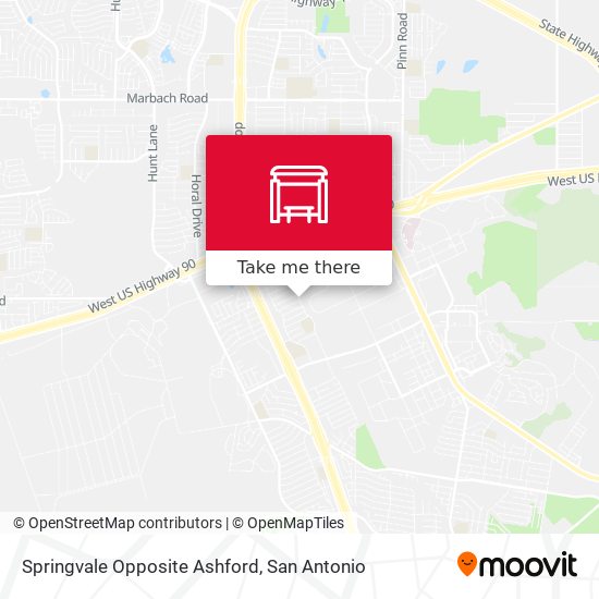 Mapa de Springvale Opposite Ashford