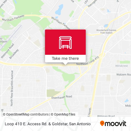 Loop 410 E. Access Rd. & Goldstar map