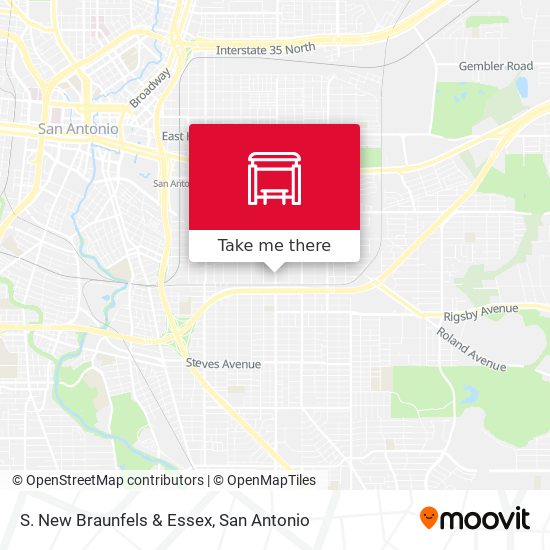 S. New Braunfels & Essex map