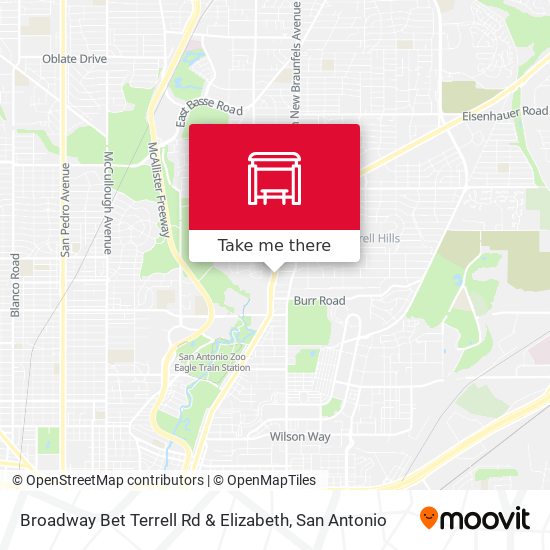 Broadway Bet Terrell Rd & Elizabeth map