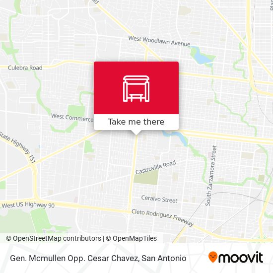 Mapa de Gen. Mcmullen Opp. Cesar Chavez