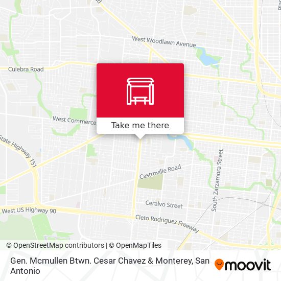 Gen. Mcmullen Btwn. Cesar Chavez & Monterey map