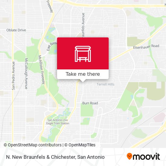 Mapa de N. New Braunfels & Chichester