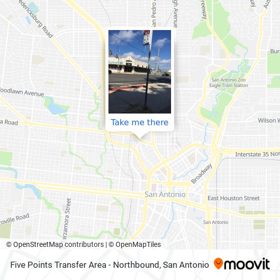 Five Points Transfer Area - Northbound map